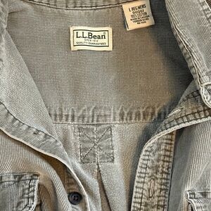 L.L. Bean Light Gray Corduroy Shirt